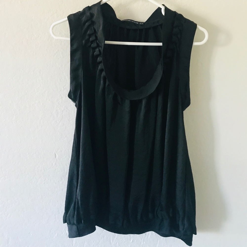 Club Mónaco sleeveless jewel neckline Black
